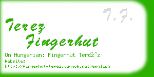 terez fingerhut business card